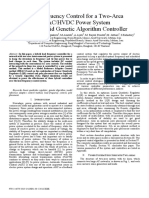 Load Frequency Control For A Two-Area HVAC/HVDC Power System Using Hybrid Genetic Algorithm Controller