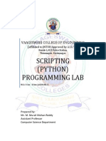 Scripting PYTHON Programming Lab Manual by M Murali Mohan Reddy