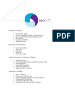 Appium Syllabus