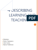 Describing Learning and Teaching