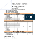 GAT-General Sample Test Paper-2017