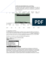 Resolver Ecuaciones en La HP 50g