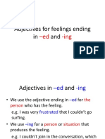 Adjectives For Feelings Ending in And: - Ed - Ing