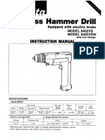 Cordless Hammer Drill: Instruction Manual