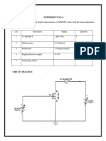 Mosfet Characteristics