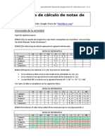 Actividad de Google Drive Crear Hoja de Calculo de Notas de Alumnos