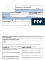 Plan Curricular Anualeducacion Cultural y Artisitica