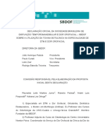 SBDOF Declaração Toxina Botulínica