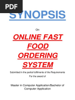 148-Fast Food Ordering System - Synopsis