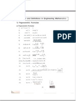 Formulae and Definitions in Mathematics