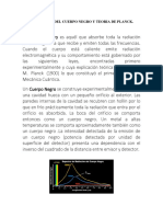 Radiacion Del Cuerpo Negro y Teoria de Planck.