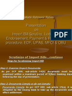 Import Bill, Scrutiny, Lodgement