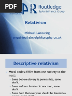 Relativism: Michael Lacewing Enquiries@alevelphilosophy - Co.uk