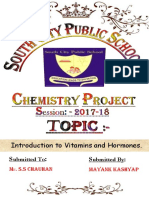 Chemistry Investigatory Project 2k18 (12th ISC) : Vitamins and Hormones and Their Characteristics.