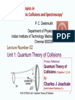 Unit 1 Quantum Theory of Collisions