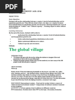 The Global Village: Subject:English Grade/Level Students' Age:-15/16