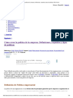 Cómo Crear La Política de Tu Empresa - Definiciones, Requisitos y Tipos de Políticas - PDCA Home