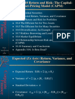 Return and Risk Capital Asset Pricing Model CAPM Ch10