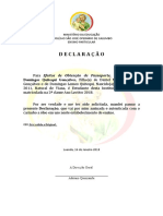 DECLARAÇÃO para Efeito de Passaporte