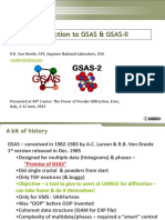 Introduction To GSAS & GSAS-II: R.B. Von Dreele, APS, Argonne National Laboratory, USA