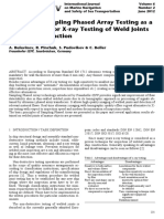 Ultrasonic Sampling Phased Array Testing As A Replacement For X-Ray Testing of Weld Joints in Ship Construction