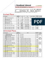 BSNL Broadband Infocard: Imited Plans