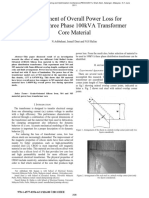 Measurement of Overall Power Loss For Different Three Phase 100kVA Transformer Core Material