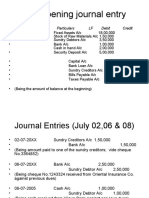 Exercise - Recording of Transactions