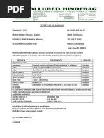 Tuberose Absolute Certificate of Analysis