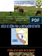 Suelos de Sierra para La Instalación de Pasturas