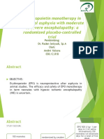 Erythropoietin Monotherapy in Perinatal Asphyxia With Moderate To Severe Encephalopathy: A Randomized Placebo-Controlled Trial