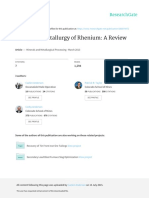 Extractive Metallurgy of Rhenium A Review