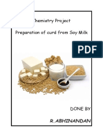 Class 12 Chemistry Project Curd From Soy Milk