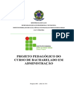2012 - Projeto Administração IFNMG Pirapora 2011