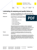 Lubricating Oil Analysing and Quality Follow-Up: Operating Instruction