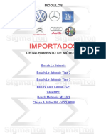 Mapeamento de Centrai de Injeção Eletrônica de Veículos Importados