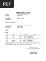 SOYA ACID OIL - Certificate