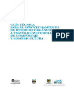 Guia Tecnica para El Aprovechamiento de Residuos Organicos A Traves de Metodologias de Compostaje y Lombricultura