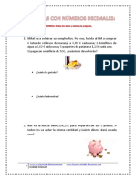 Problemas Con Números Decimales PDF