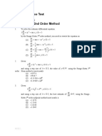 Multiple-Choice Test Runge-Kutta 2nd Order Method: y X Xy DX Dy