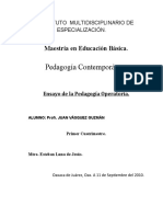 Ensayo de Pedagogía Operatoria JUAN VASQUEZ GUZMAN