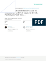 The Role of Gratitude in Breast Cancer: Its Relationships With Post-Traumatic Growth, Psychological Well-Bein...