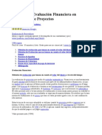 Métodos de Evaluación Financiera en Evaluación de Proyectos