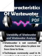 I. Characteristics of Wastewater