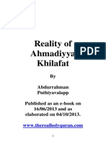 Ahmadiyya - Reality of Khilafat