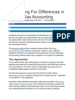 Accounting For Differences in Oil and Gas Accounting