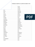 Johari Adjectives