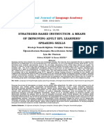 International Journal Of: Strategies-Based Instruction: A Means of Improving Adult Efl Learners' Speaking Skills