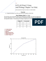 MATLAB Week 3 Notes 2-Dimensional Plotting (Chapter 5 in Gilat)