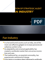 Presentation of Strategic Audit: Fan Industry'